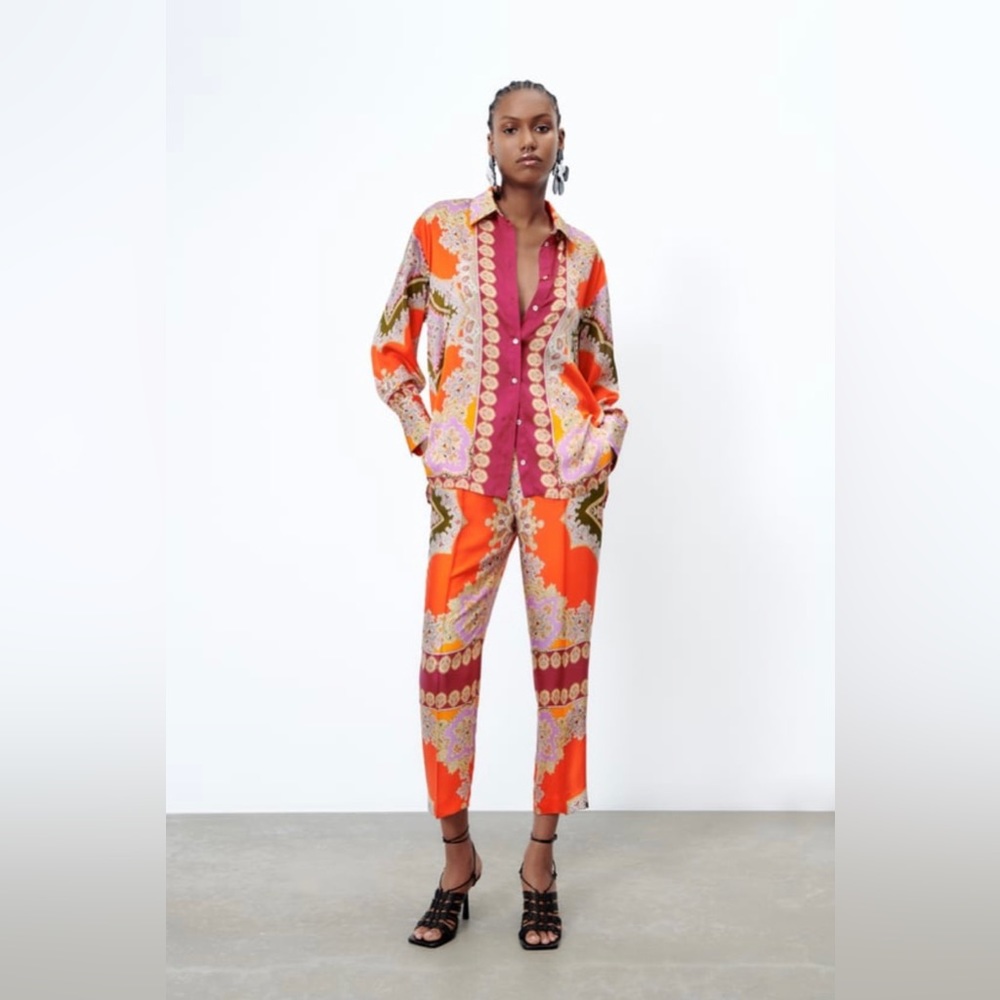 ZARA BLOGGERS FAV PRINTED CO ORD SET 2 PEICE